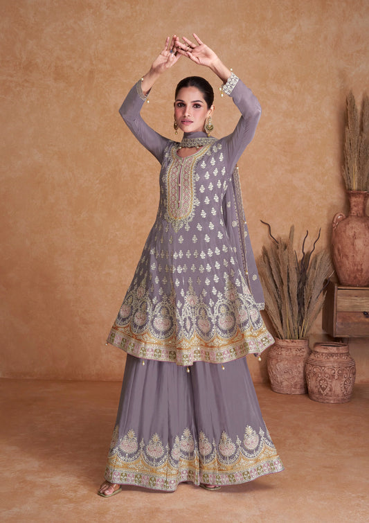 Heavy Sharara Set With Anarkali Heavy Kurta